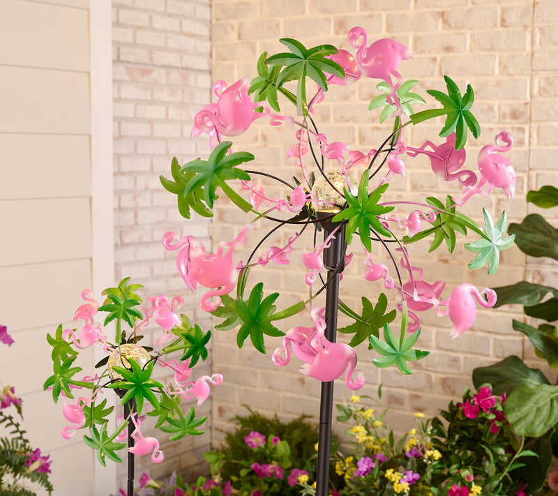 Temp-tations Outdoors Set of 2 Wind Spinners with Solar Lights — Main view