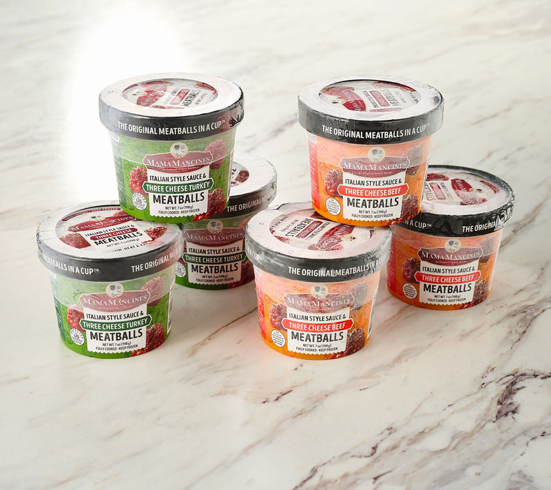 Mama Mancini's (6) 7-oz Beef or Turkey Meatballs in a Cup — View 2
