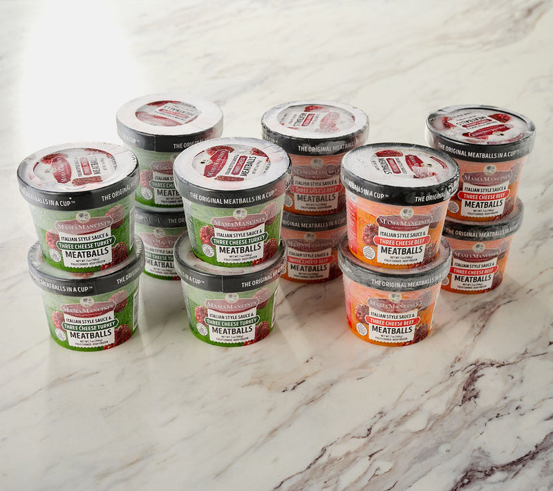 Mama Mancini's (12) 7-oz Beef or Turkey Meatballs in a Cup — View 2