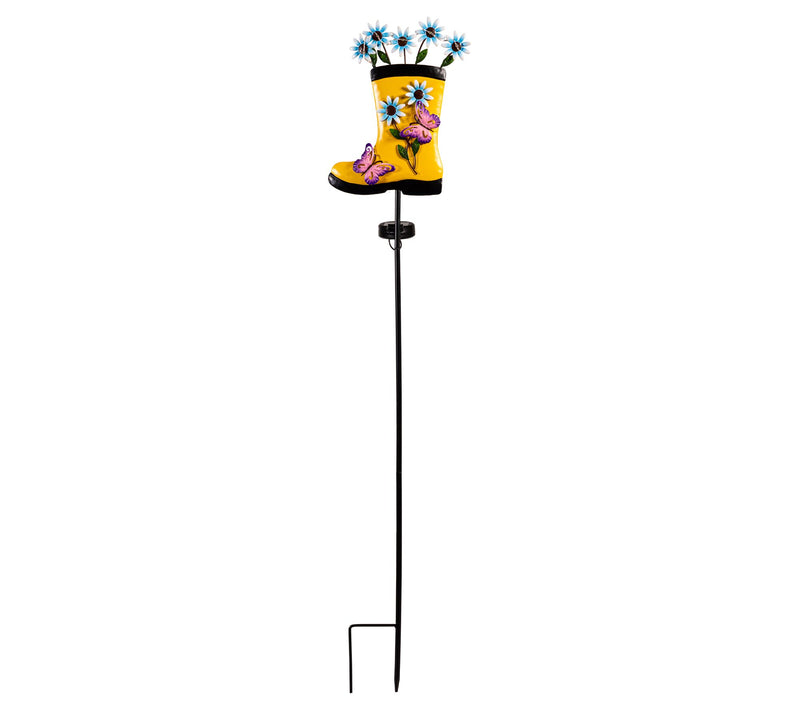 Plow & Hearth Rainboot Solar Garden Stake — View 5