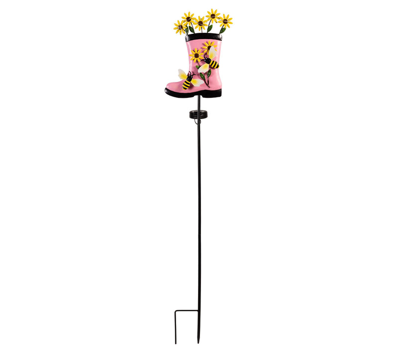 Plow & Hearth Rainboot Solar Garden Stake — View 7