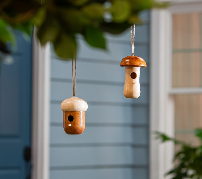 Plow & Hearth Set of 2 Wooden Hummingbird Houses — View 2