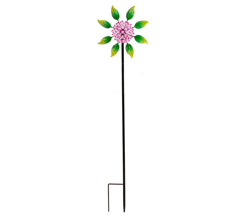 Plow & Hearth 48" Tall Hydrangea Wind Spinner — View 3