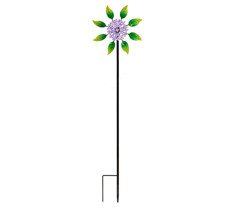 Plow & Hearth 48" Tall Hydrangea Wind Spinner — View 5