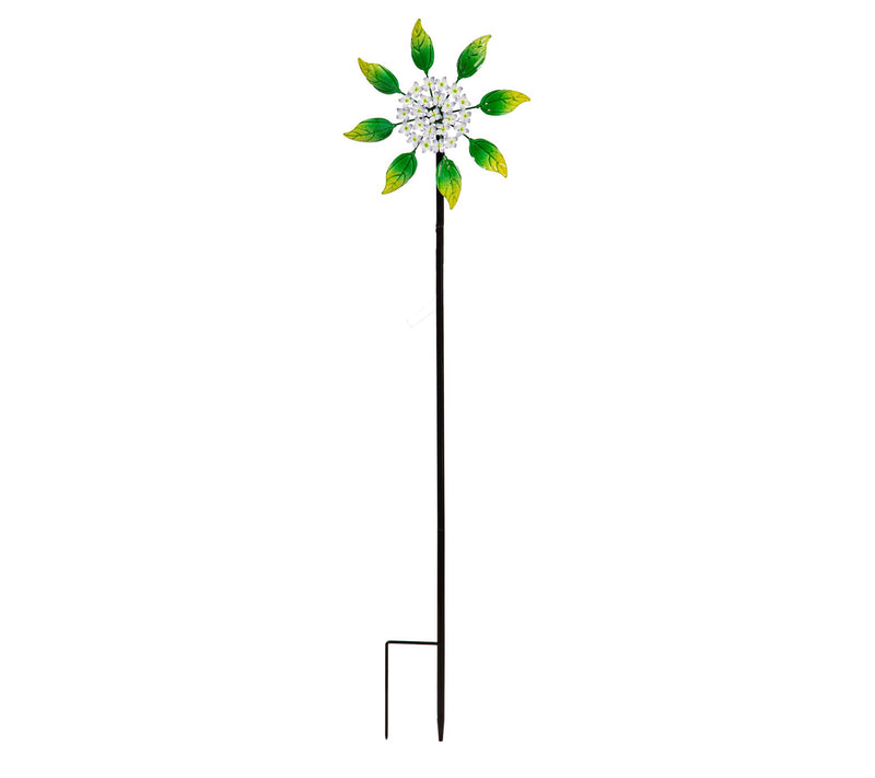 Plow & Hearth 48" Tall Hydrangea Wind Spinner — View 7