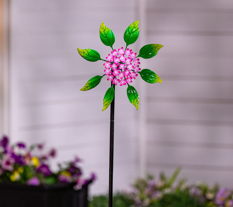 Plow & Hearth 48" Tall Hydrangea Wind Spinner — View 9