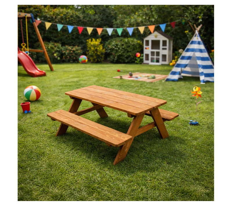Homeware Wood Kids Picnic Table — View 3