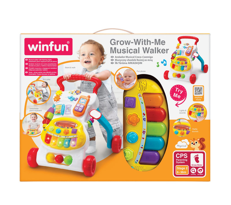 Winfun Grow with Me Musical Walker — View 2