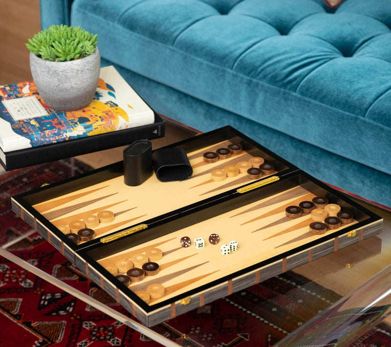 Bey-Berk 21" Backgammon Set — View 3