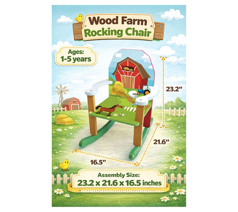 Homeware Wood Farm Rocking Chair — View 6