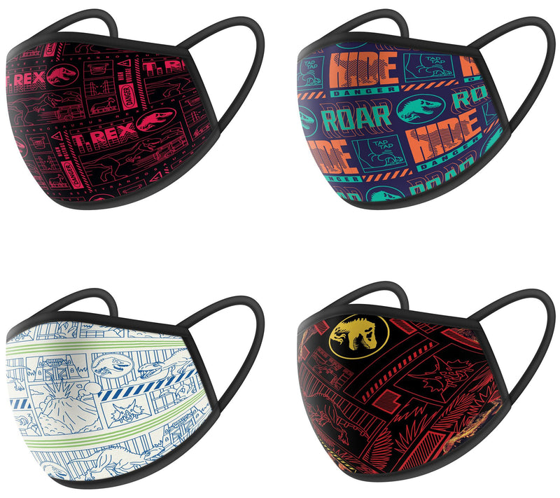 NBC Universal Jurassic World Cloth Face Coverins 4- Pack — Main view