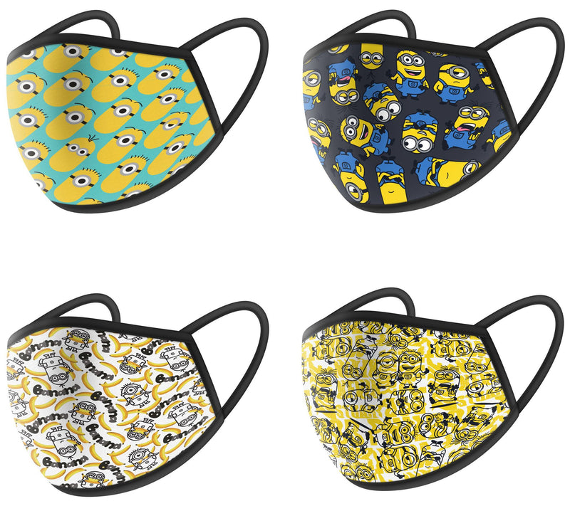 NBC Universal M inions Cloth Fa ce Mask 4-Pack — Main view
