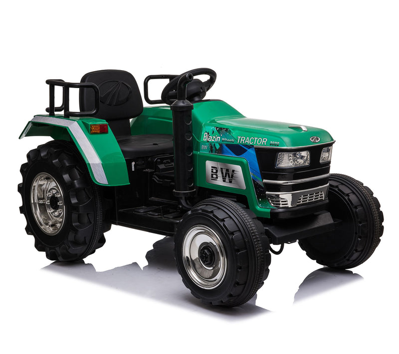 Blazin' Wheels Big Wheel Tractor Green — View 2