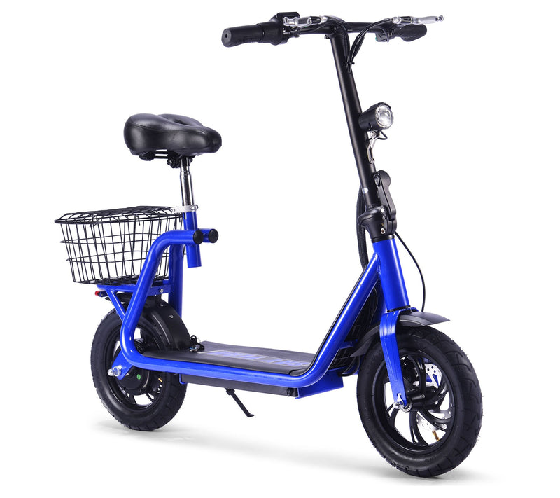 MotoTec Metro 36V 350W Electric Scooter Green — View 5