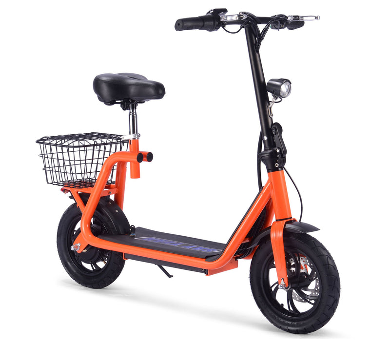 MotoTec Metro 36V 350W Electric Scooter Green — View 9