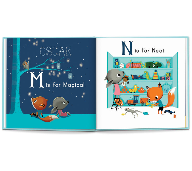 I See Me M is for Me Personalized Blue Storybok — View 2