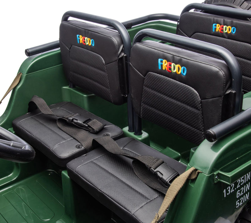 Freddo 24V Military-Style Willy Jeep 3-Seater Rde On — View 6