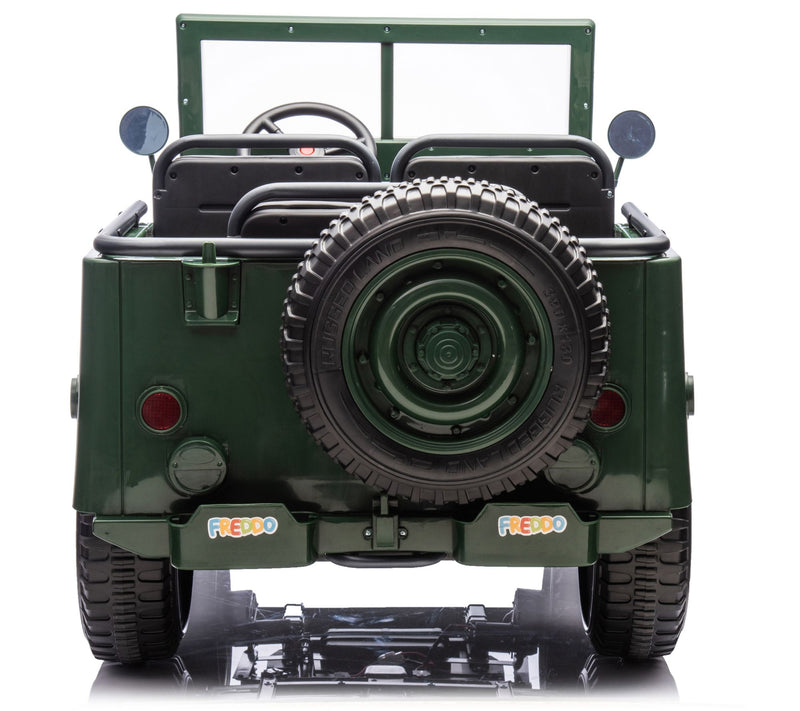Freddo 24V Military-Style Willy Jeep 3-Seater Rde On — View 4