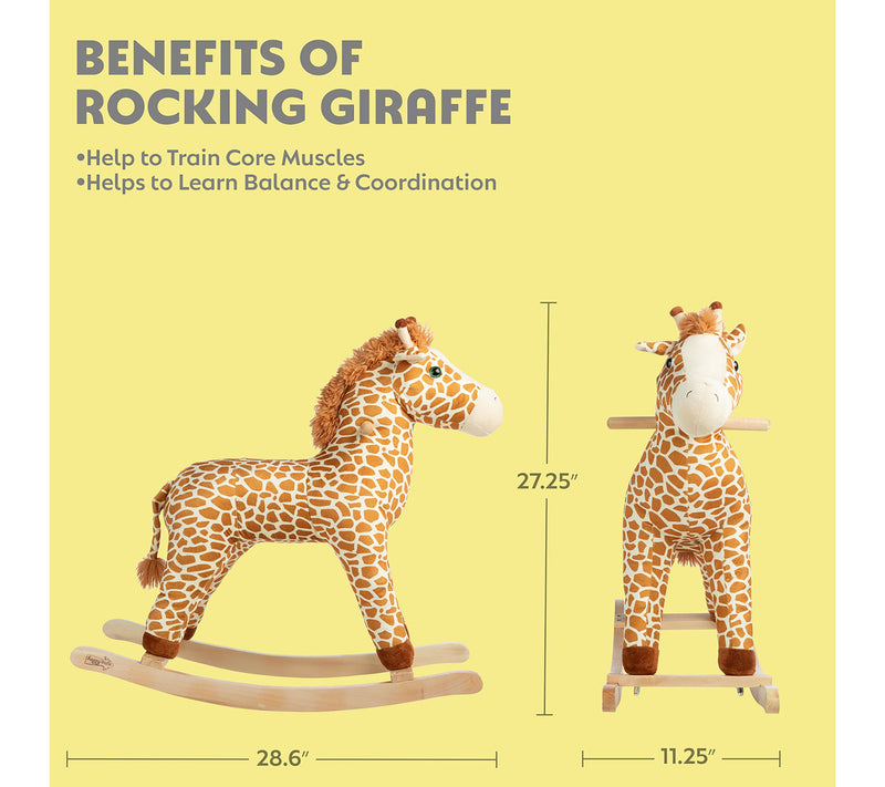Happy Trails Plush Giraffe Kids Rocker — View 6