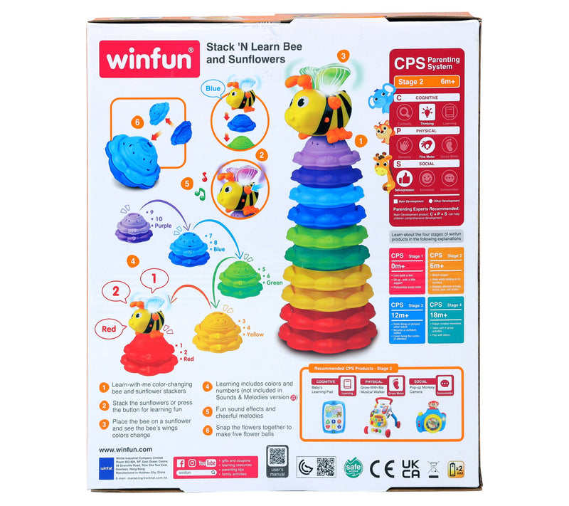 Winfun Stack 'N Learn Bee and Sunflowers — View 6