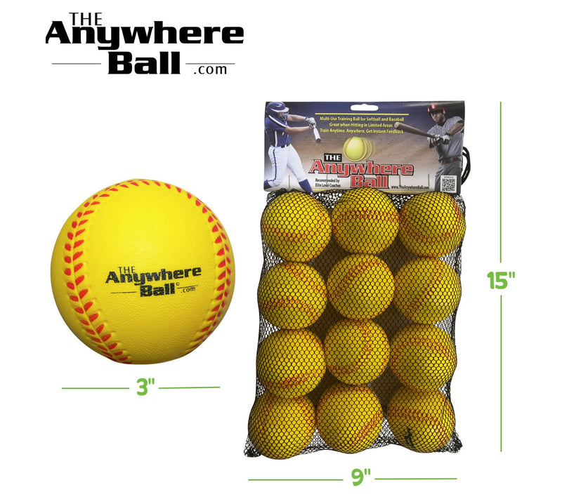 Anywhere Sports: The Anywhere Ball - 12 Pack Foam Balls — View 6