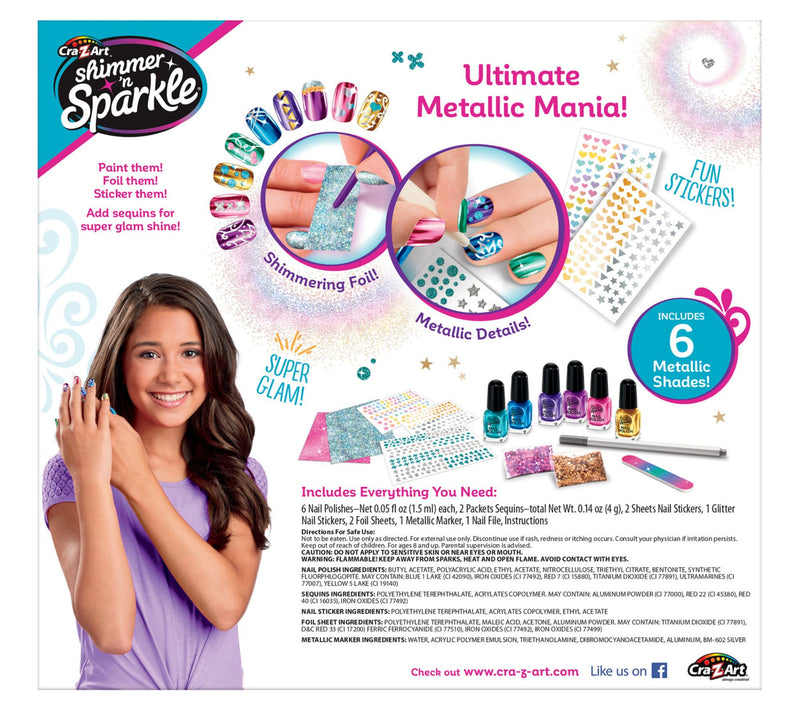 Shimmer 'N Sparkle: Metallic Rainbow Nail Art -Design Kit — View 3