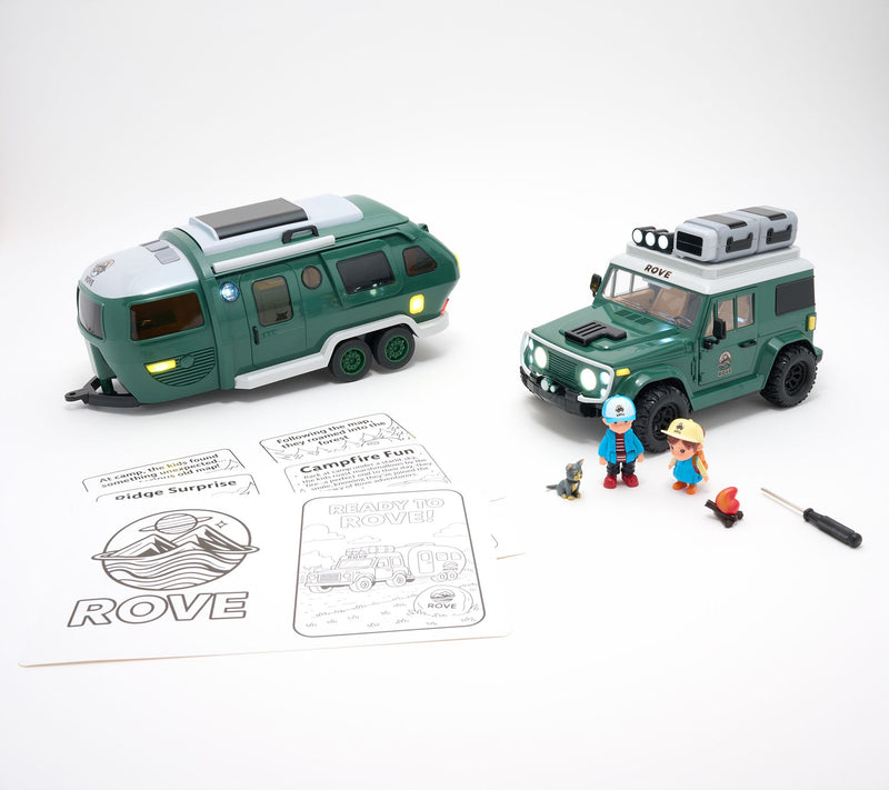 ROVE Vehicle Playset with Camper Figurine Toys — View 3