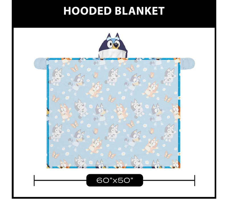 Bluey 50"x60" Hooded Throw with Hand Pockets — View 10