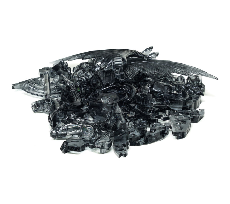 3D Crystal Puzzle - Deluxe Dragon with Stickers  (Black): 57 P — View 5