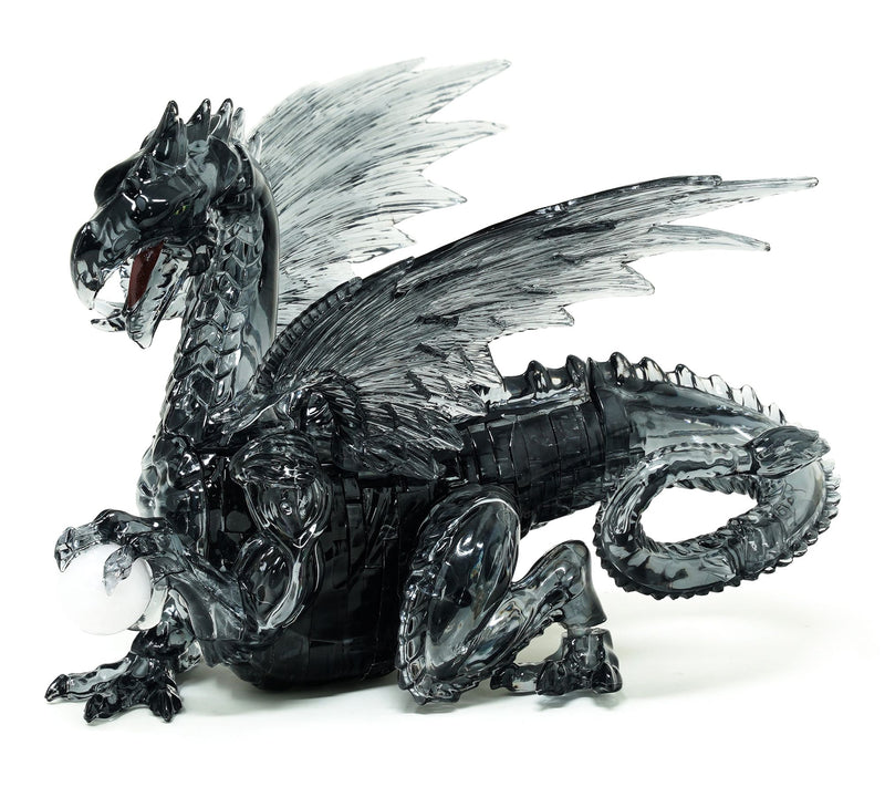 3D Crystal Puzzle - Deluxe Dragon with Stickers  (Black): 57 P — Main view