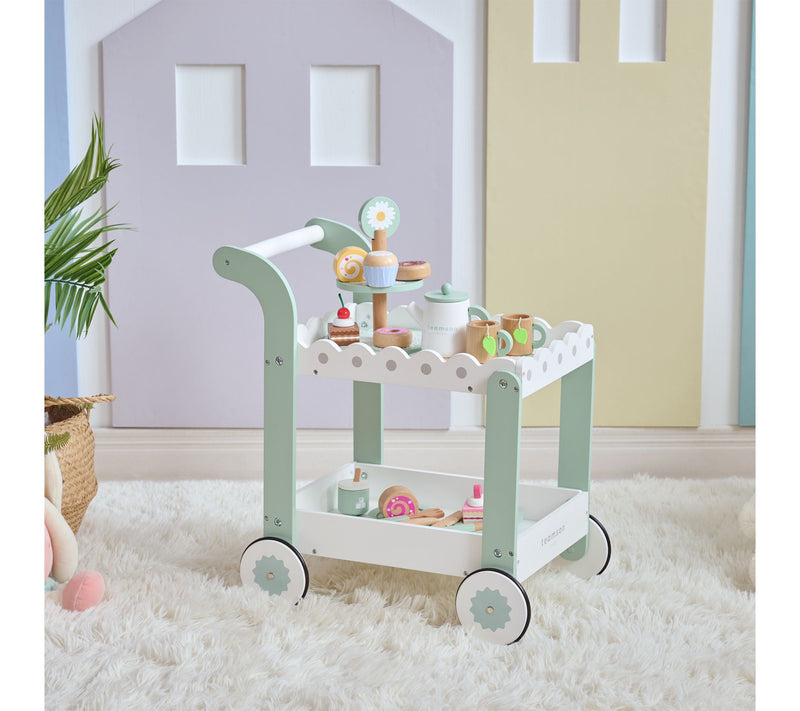 Teamson Kids Afternoon Sip Wood Dessert Cart with 21 Pieces — View 5