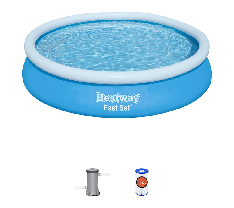 Bestway Fast Set 12ft x 30in Inflatable Round Pool Set — Main view