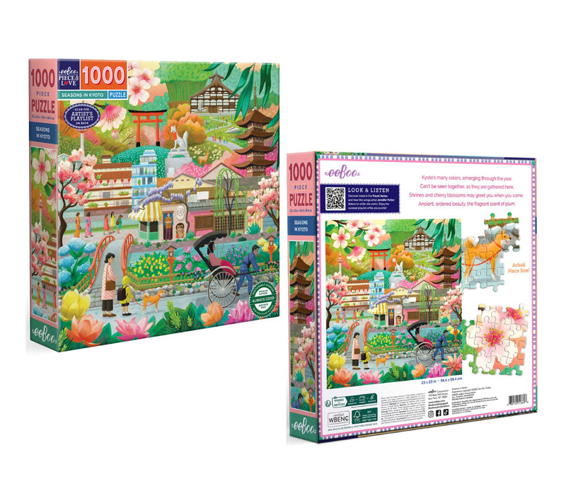 eeBoo Piece & L ove Seasons in Kyoto 1000 piec e Puzzle — View 7
