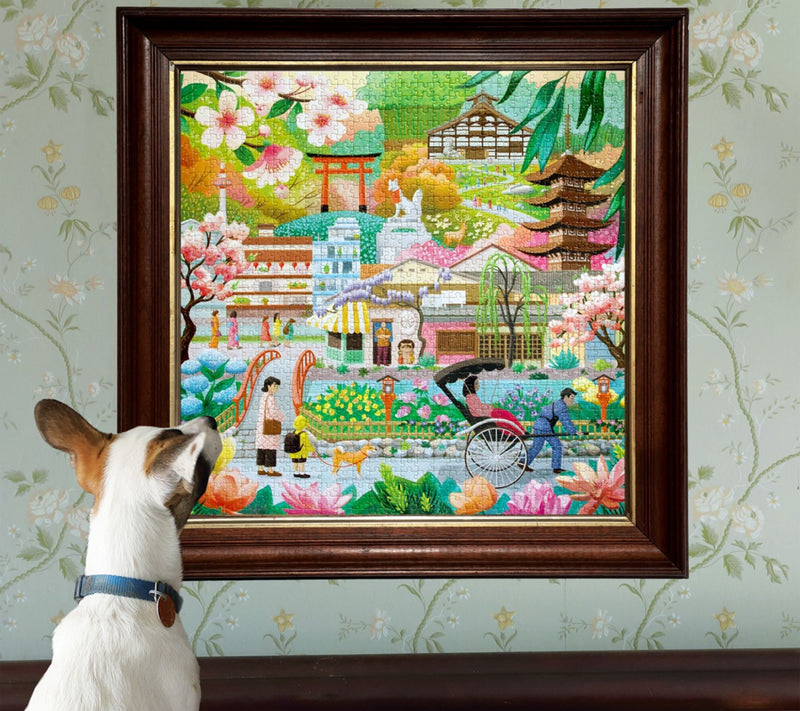 eeBoo Piece & L ove Seasons in Kyoto 1000 piec e Puzzle — View 5