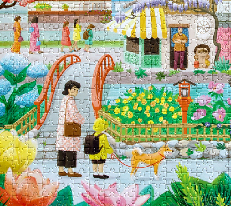 eeBoo Piece & L ove Seasons in Kyoto 1000 piec e Puzzle — View 6