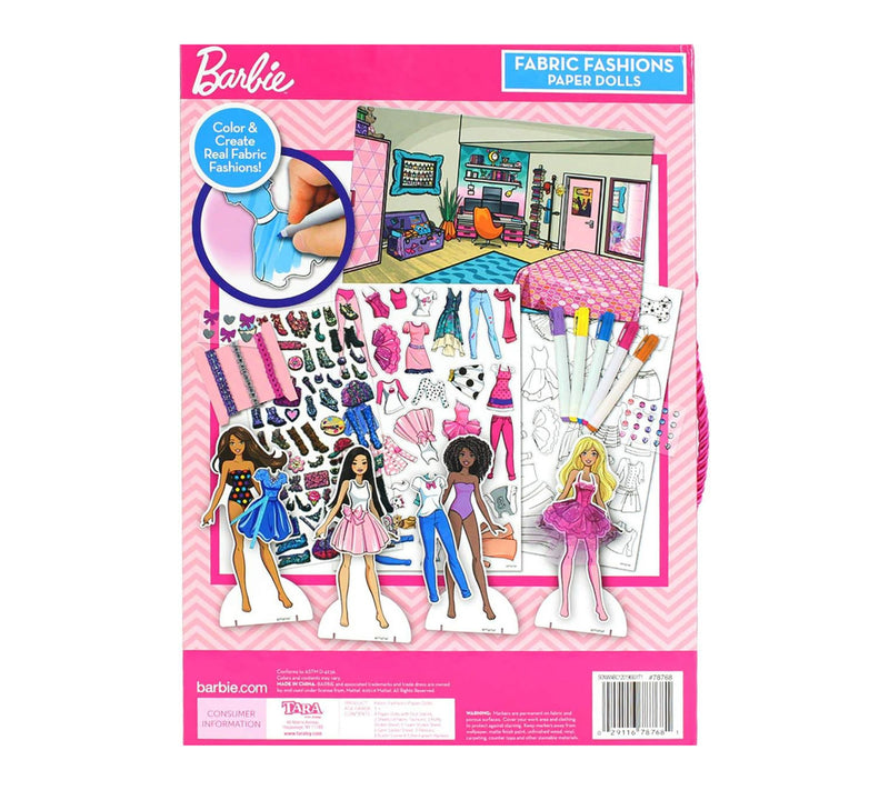 Barbie Fabric Fashions Paper Dolls Design Playset — View 3