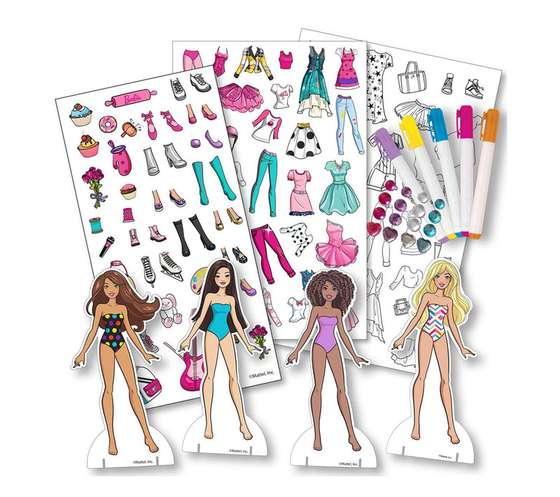 Barbie Fabric Fashions Paper Dolls Design Playset — View 9