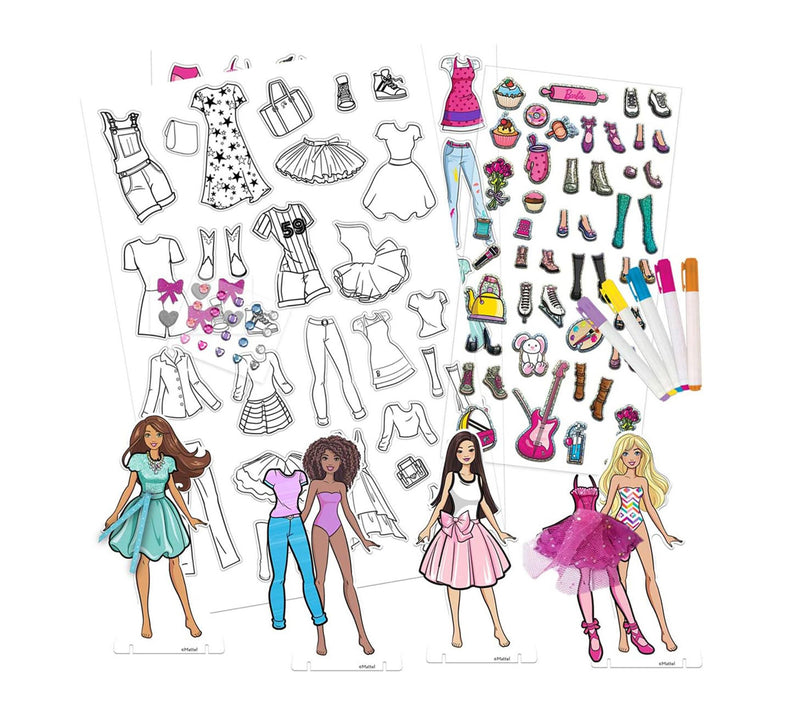 Barbie Fabric Fashions Paper Dolls Design Playset — View 6