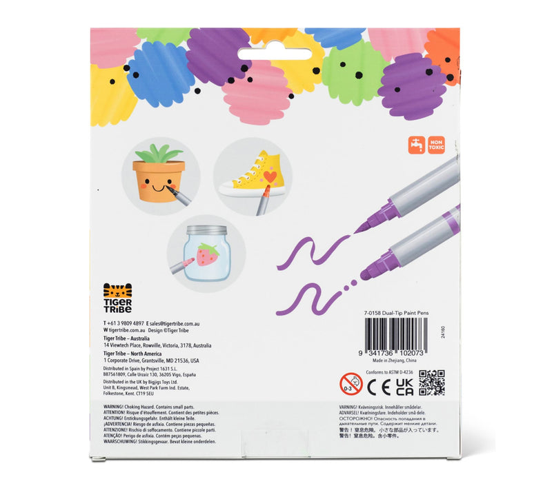 Tiger Tribe Dual Tip Paint Pens 8 Vibrant Colors — View 8