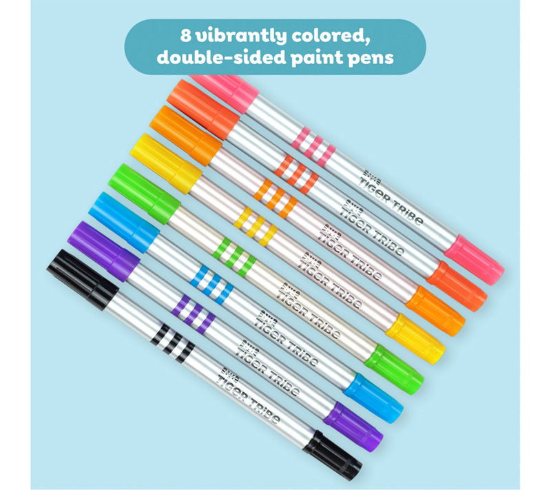 Tiger Tribe Dual Tip Paint Pens 8 Vibrant Colors — View 2