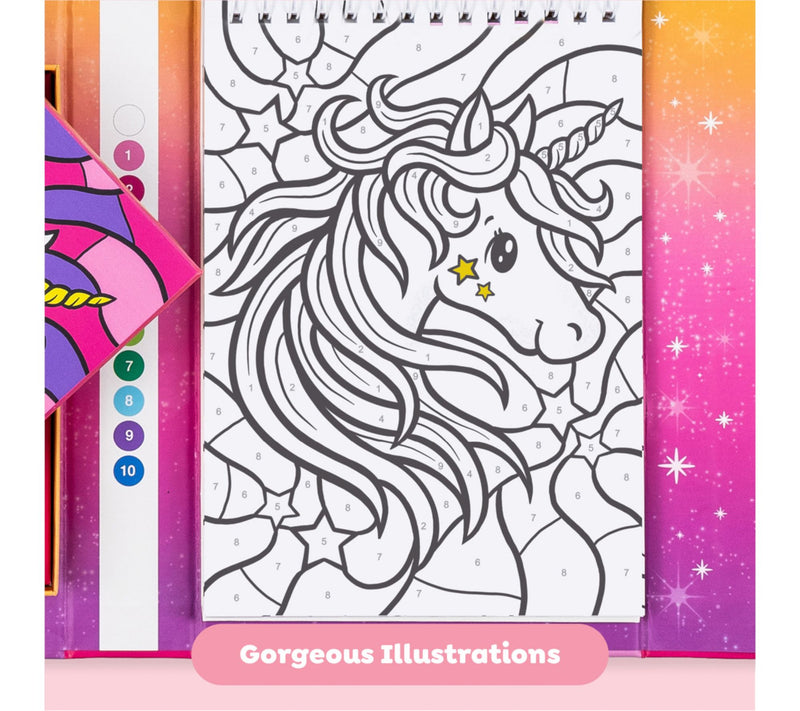 Tiger Tribe Unicorn Dreaming Color by Numbers — View 8