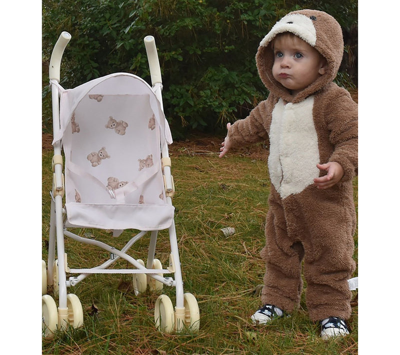 Roma Prams Teddy Doll XL Umbrella Beige Buggy — View 4