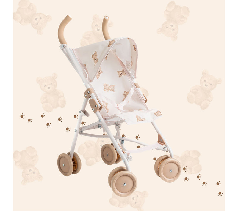 Roma Prams Teddy Doll XL Umbrella Beige Buggy — View 5