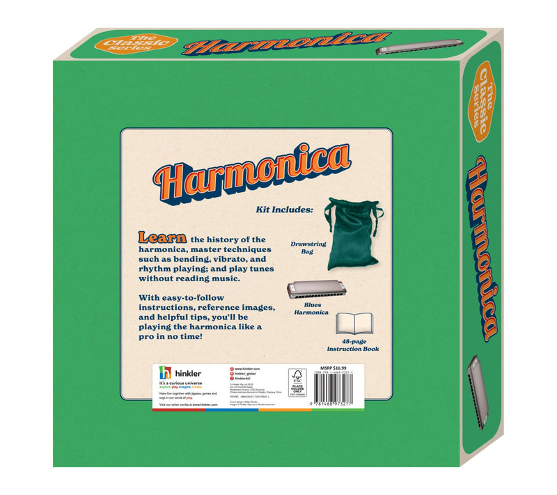 Hinkler Retro Box Learn Harmonica Musical Kit — View 4