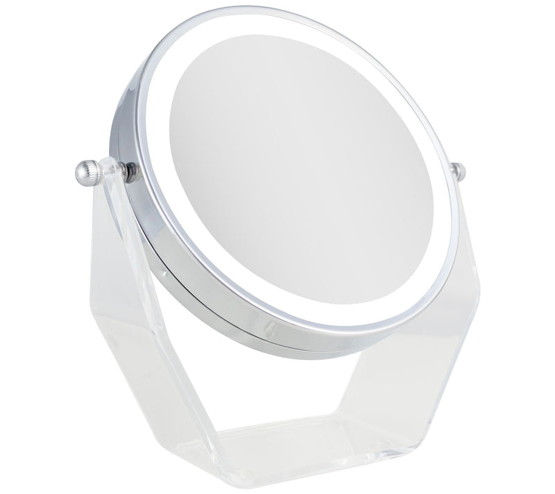 Zadro 1X/8X LED Lighted Vanity Mirror in Acrylic Base — Main view
