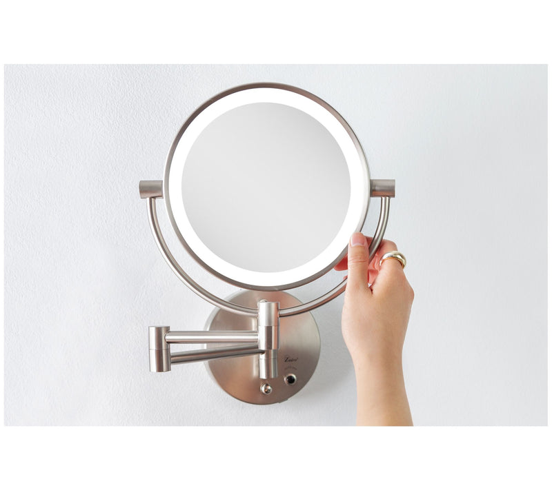 Zadro Cordless LED Wall-Mount Mirror 1X/5X, Satin Nickel — View 6