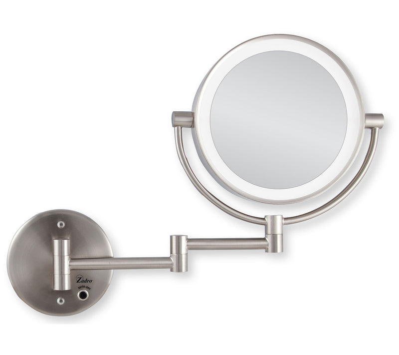 Zadro Cordless LED Wall-Mount Mirror 1X/5X, Satin Nickel — View 4