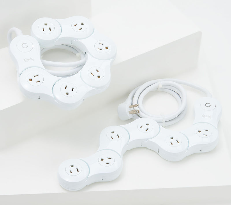 Quirky Pivot Power Set of (2) 6-Outlet Surge Protector — View 13