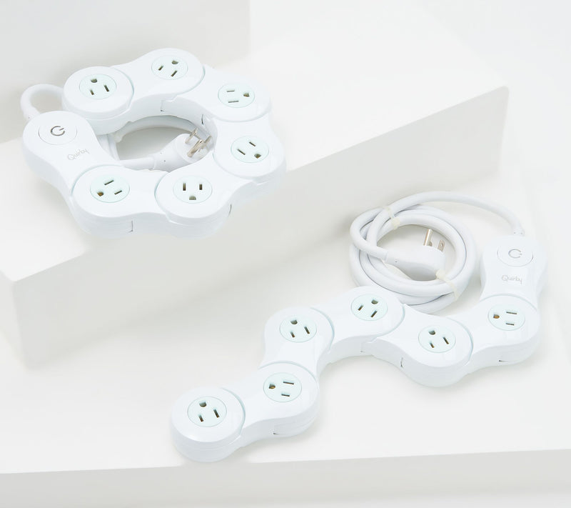Quirky Pivot Power Set of (2) 6-Outlet Surge Protector — View 12