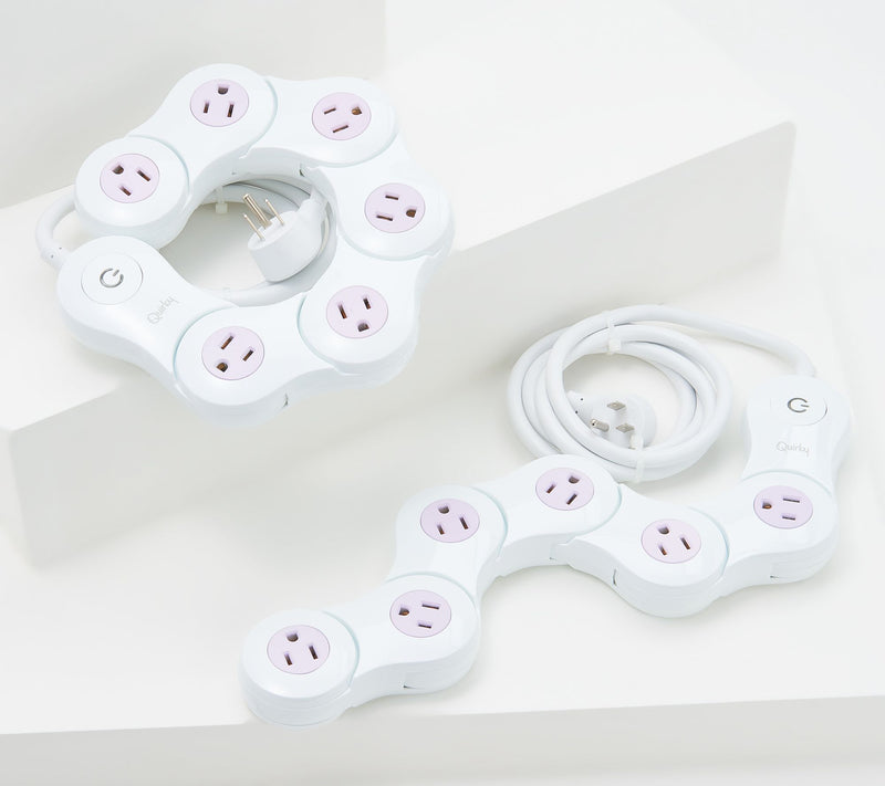 Quirky Pivot Power Set of (2) 6-Outlet Surge Protector — View 11